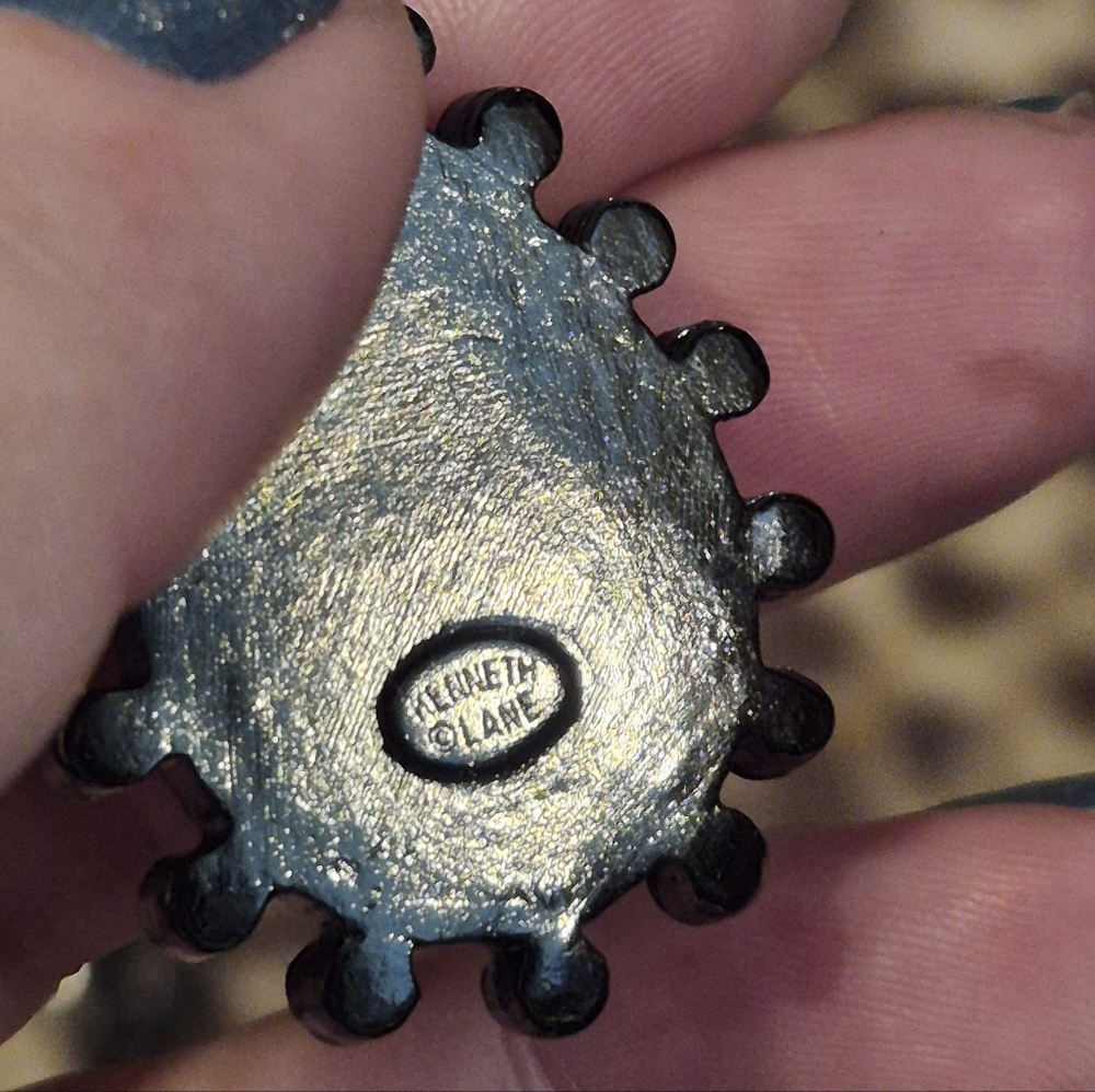 Kenneth Jay Lane Vintage Pearl Drop Earrings Clip… - image 8